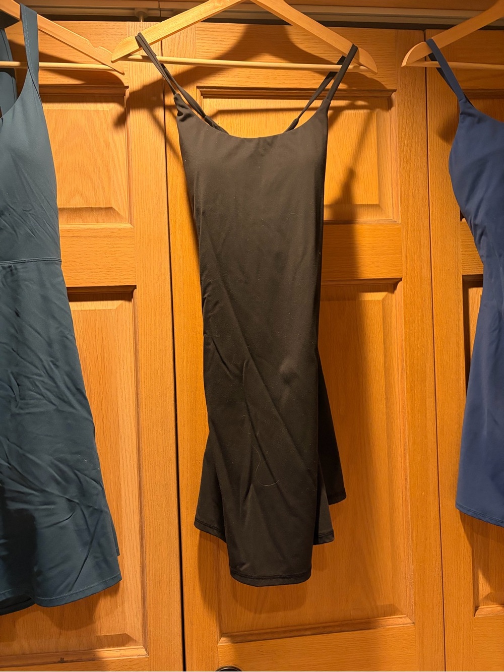 HALARA 3 Dress Bundle: Teal, Black and Navy Blue A-Line Spaghetti Strap Dresses - Picture 14 of 14